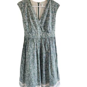 Garnet Hill Floral Sleeveless Dress Women's Size 10